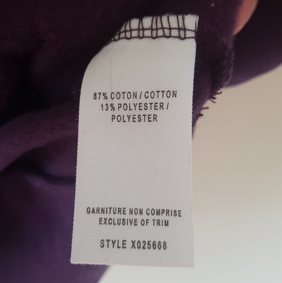 Jacob eggplant purple hoodie with deep V neck size S - Picture 6 of 8